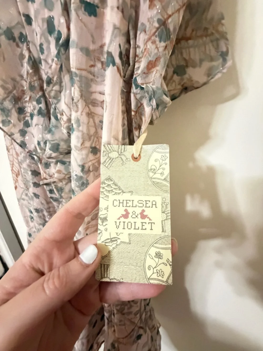 Chelsea & Violet Blush Floral Ruffle Midi Dress - Picture 5 of 10